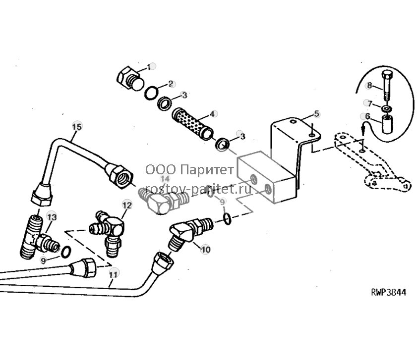 Oil Cooler Return Check Valve Bypass Filter Assembly 